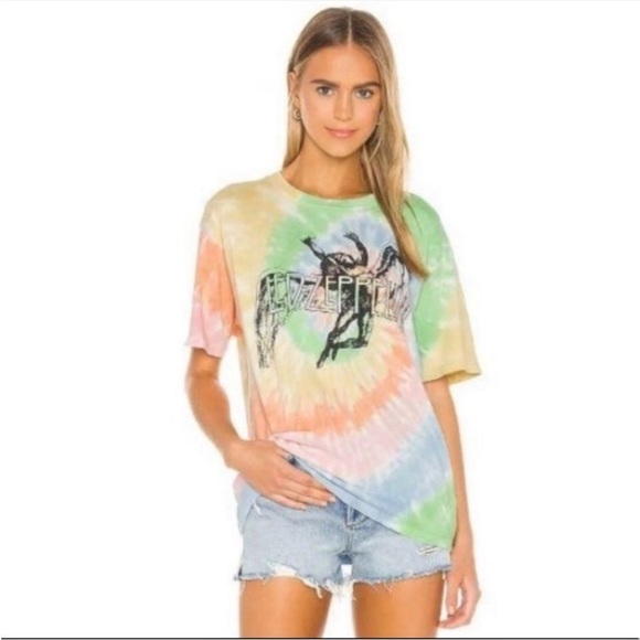 Daydreamer x Revolve Led Zeppelin Tie Dye Oversized Tee XS - Picture 5 of 6